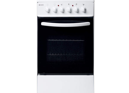 Haden Electric Cooker Freestanding 52 Litre Cooker with 4 Solid Plate Rings Single Cavity Oven 50cm, White CA03