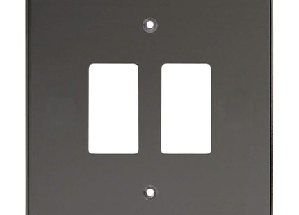 Varilight 2-Gang Grid Plate (Single Plate) Iridium XDIPG2-P