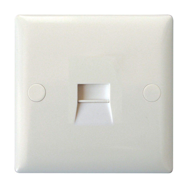 Varilight XOTMW Value Polar White 1-Gang Telephone Master Socket