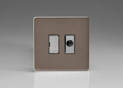 Varilight 13A Unswitched Fused Spur + Flex Outlet with Metal Inserts Pewter XDR6UFODS