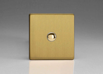 Varilight 1-Gang 6A 1-Way Push-to-Make Momentary Switch Brushed Brass XDBM1S