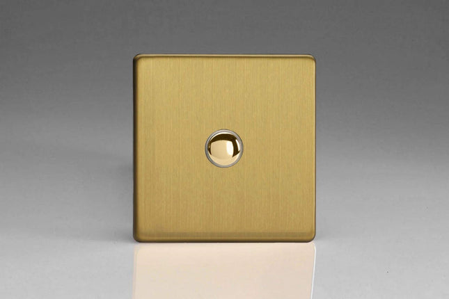 Varilight 1-Gang 6A 1-Way Push-to-Make Momentary Switch Brushed Brass XDBM1S