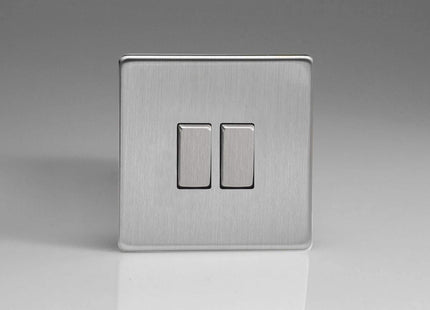 Varilight XDS2S Light Switch Brushed Steel