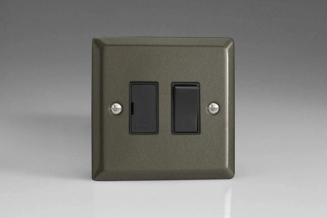 Varilight 1-Gang 13A Switched Fused Spur Graphite XP6B