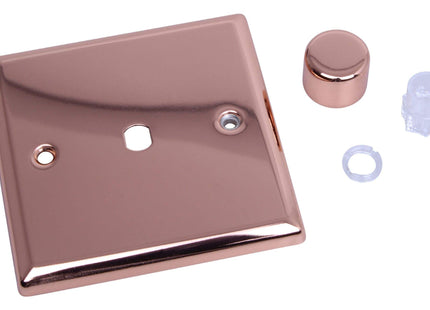 Varilight WY1.CU Urban Polished Copper 1-Gang Dimmer Plate Only + Knobs
