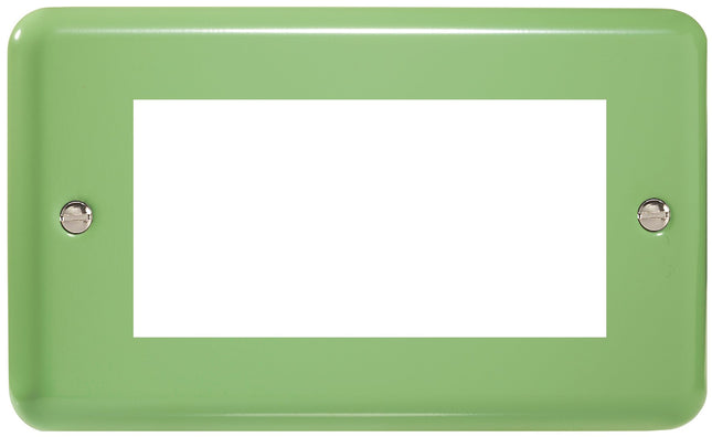 Varilight Double Size Data Grid Face Plate For 3 or 4 Data Modules, Classic Lily Beryl Green XYG4.BG
