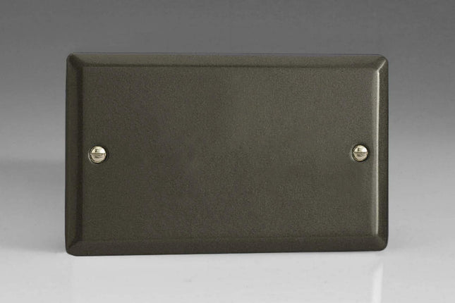 Varilight 2-Gang Blank Plate Graphite XPDB