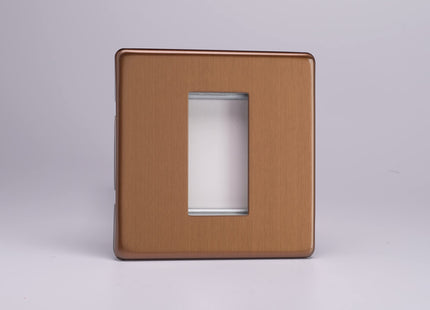 Varilight XDYG1S.BZ Screwless Brushed Bronze DataGrid Plate (1 DataGrid Space)