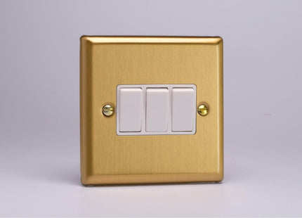 Varilight 3-Gang 10A 1- Or 2-Way Rocker Switch