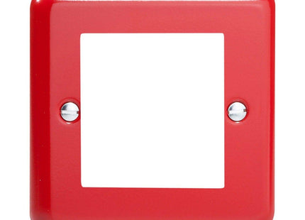 Varilight Pillar Box Red 2-Gang Datagrid Faceplate