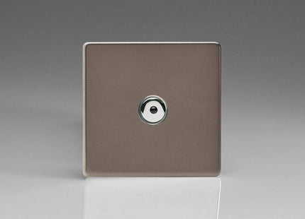 Varilight V-Pro IR 1-Gang 1-Way Remote/Touch Control Master LED Dimmer Light Switch 1 x 0-100W (Max 10 LEDs) Pewter IJDRI101S