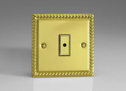 Varilight 1-Gang 1-Way Remote/Tactile Touch Control Master LED Dimmer 1 x 0-100W (Max 10 LEDs) Georgian Brass JGE101