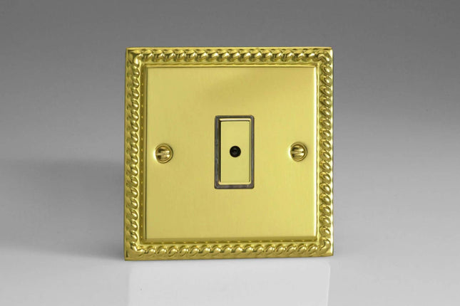 Varilight 1-Gang 1-Way Remote/Tactile Touch Control Master LED Dimmer 1 x 0-100W (Max 10 LEDs) Georgian Brass JGE101