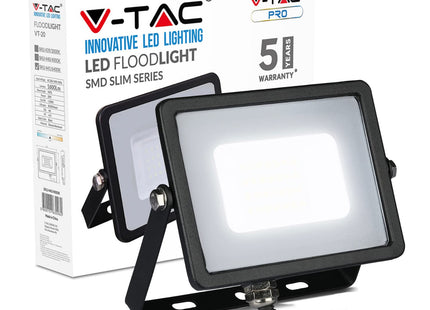 V-TAC LED Floodlight Outdoor 20W Flood Lights Outdoor | 1600 Lumens LED Work Light | Waterproof IP65 | White 6400K LED Flood Lights Outdoor for Garden Patio Driveway and more