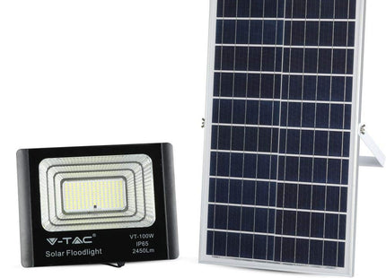 V-TAC VT-100W 94012 LED Solar Floodlight 100W, White