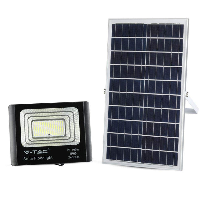 V-TAC VT-100W 94012 LED Solar Floodlight 100W, White