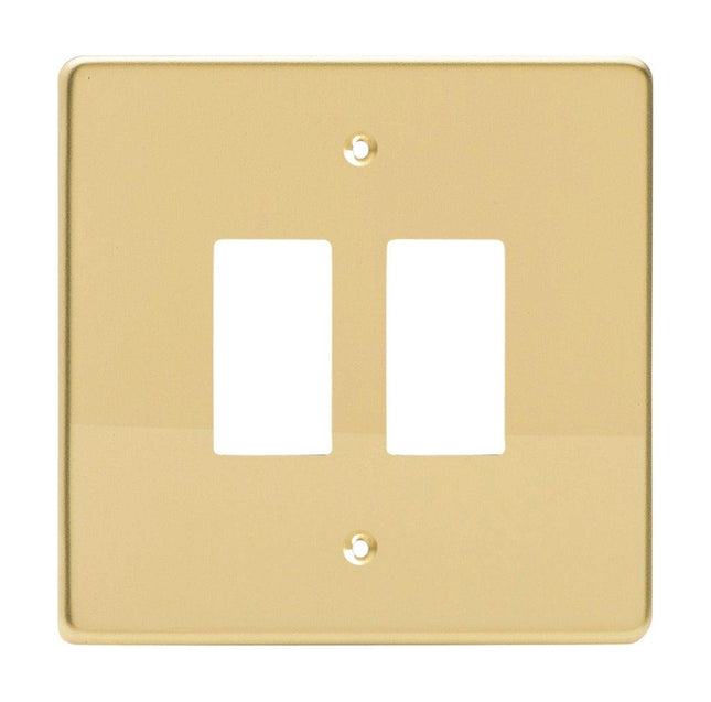Varilight 2-Gang Grid Plate (Single Plate)
