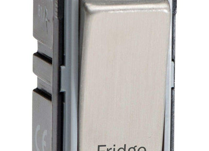 Varilight Engraved 20A 1-Way Double Pole Switch 'Fridge' PowerGrid Steel G201DS.FG