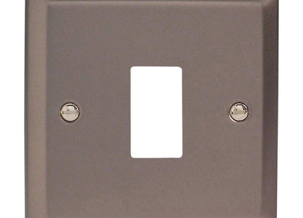 Varilight XRPGY1 Classic Pewter 1-Gang PowerGrid Plate (Single Plate)