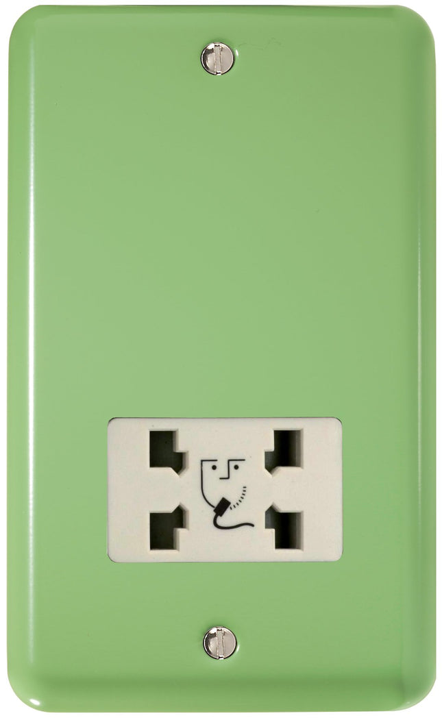 Varilight Dual Voltage Shaver Socket, Classic Lily Beryl Green XYSSW.BG