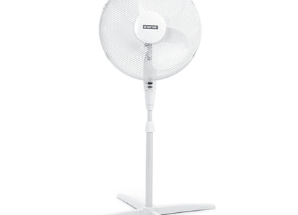 Status Standing Fan | 16 Inch Oscillating Portable Fan | 3 Speed Adjustable Angle Fan | White | S16STANDFAN1PKB