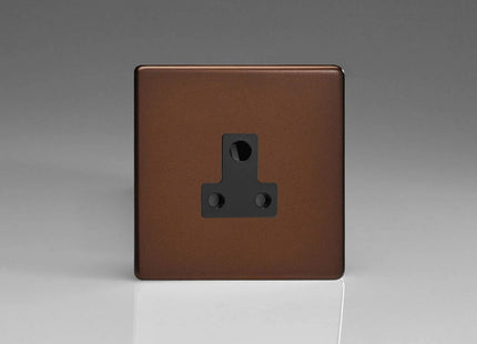 Varilight 1-Gang 5A Round Pin Plug Socket Mocha XDMRP5ABS