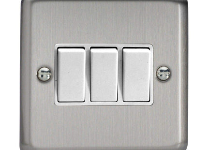 Varilight XS3W Rocker Switches 3 Gang White