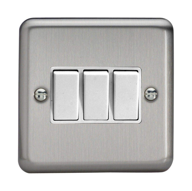 Varilight XS3W Rocker Switches 3 Gang White