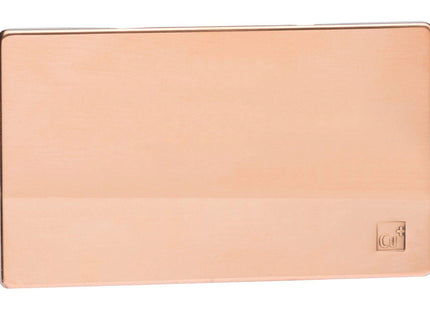 Varilight XDYDBS.AC Screwless Antimicrobial Copper 2-Gang Double Blank Plate