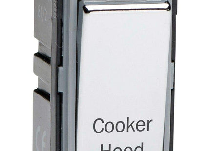 Varilight Engraved 20A 1-Way Double Pole Switch 'Cooker Hood' PowerGrid Chrome G201DC.CH