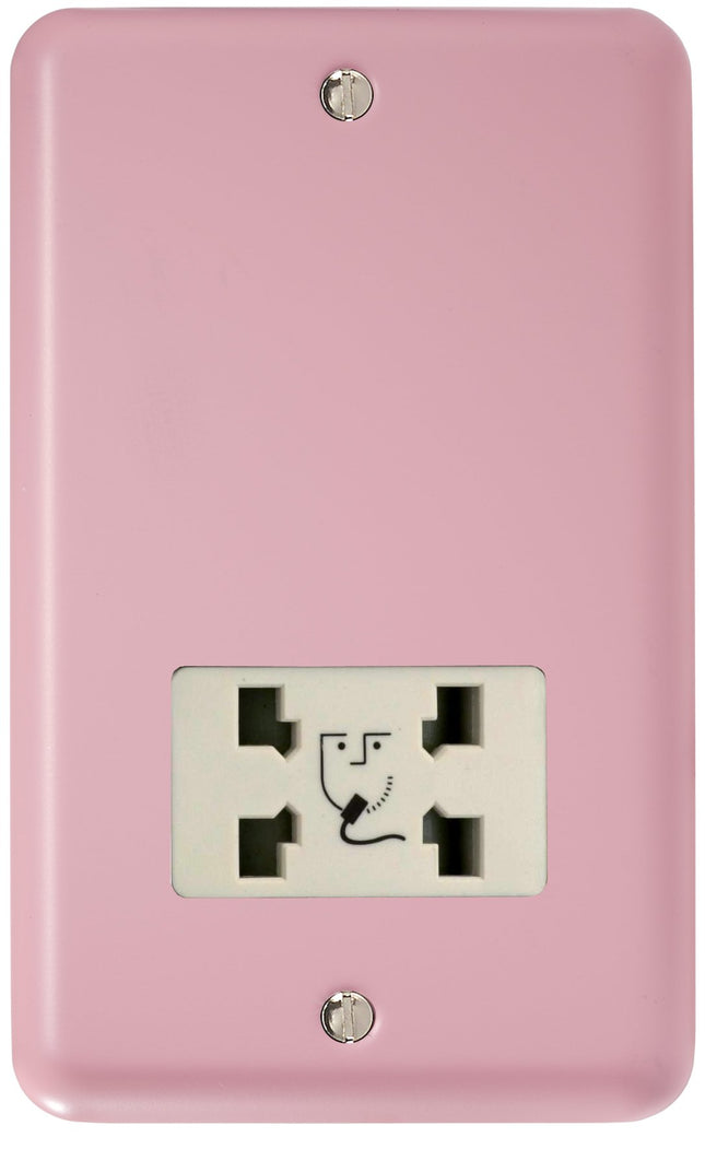 Varilight Dual Voltage Shaver Socket, Classic Lily Rose Pink XYSSW.RP