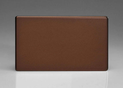 Varilight 2-Gang Blank Plate Dimension Screwless Mocha XDMDBS