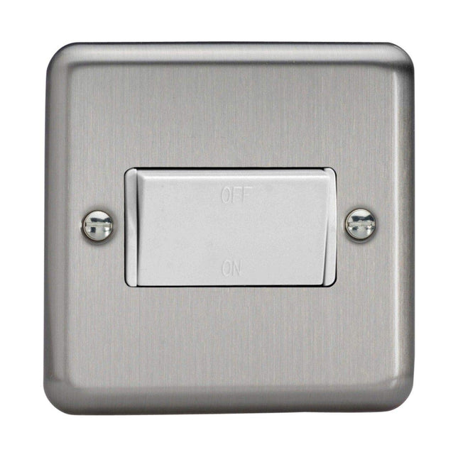 Varilight Fan Isolating Switch (3 Pole) Matt Chrome XSFIW