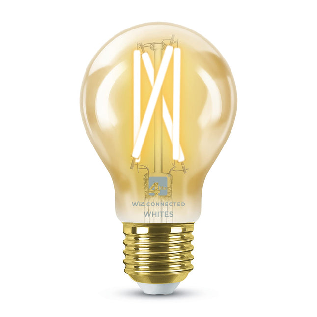 4lite Smart Wiz Connected LED Bulb Amber Filament A60 E27 Screw Fitting WiFi/Bluetooth Tuneable White & Dimmable 7w 640lm