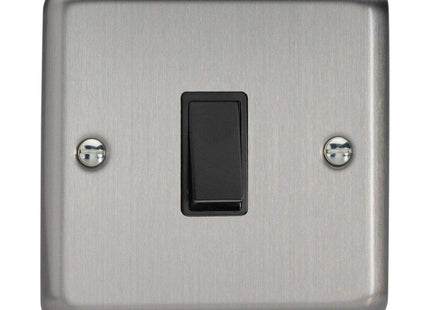 Varilight 1-Gang 6A Retractive Switch (Bell Switch) Matt Chrome XSBPB