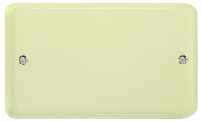 Varilight 2-Gang (Double), Blank Plate, Classic Lily White Chocolate XYDB.WC