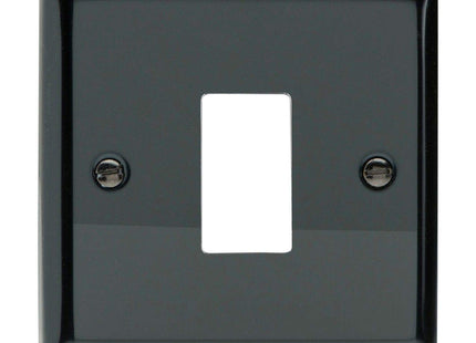 Varilight XIPGY1 Classic Iridium Black 1-Gang PowerGrid Plate (Single Plate)