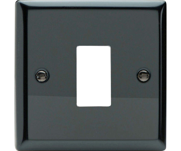 Varilight XIPGY1 Classic Iridium Black 1-Gang PowerGrid Plate (Single Plate)