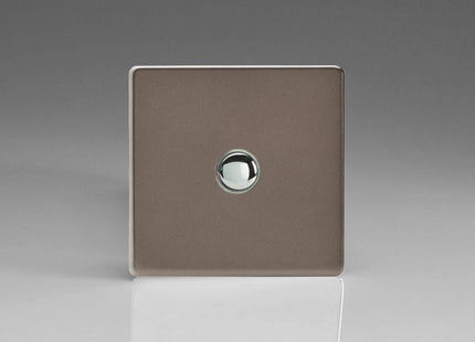 Varilight 1-Gang 6A 1-Way Push-to-Make Momentary Switch Pewter XDRM1S