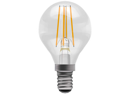 Bell 60120-4W LED Filament Clear Round BC, 4000K