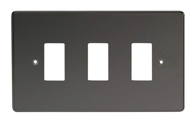 Varilight 3-Gang Grid Plate (Twin Plate)