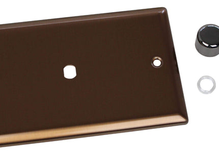 Varilight WYD1.BZ Urban Brushed Bronze 1-Gang Dimmer Plate Only + Knobs (Twin Plate)