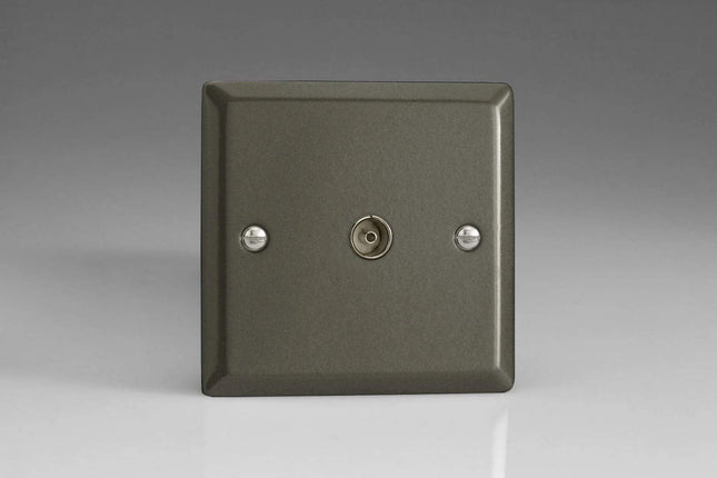 Varilight TV Socket Outlet (Neutral Insert) Classic Graphite XP8