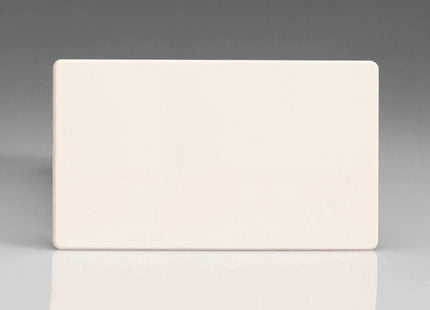 Varilight Primed Ready to Paint Flat Plate Screwless Double Blank Plate