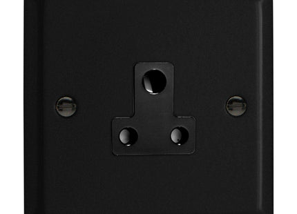 Varilight XYRP5AB.MB Urban Matt Black 1-Gang 5A Round Pin Plug Socket