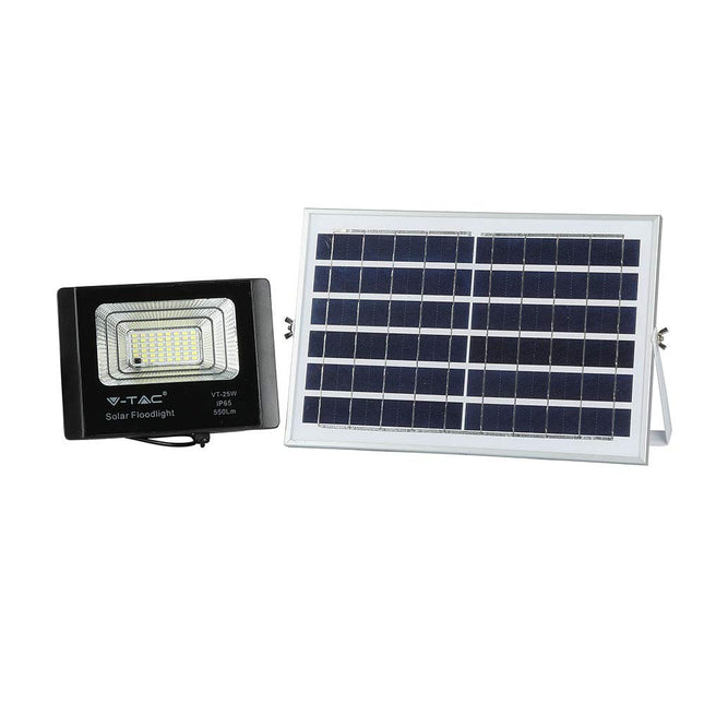 V-TAC 25W LED Headlight with Solar Panel and Remote Control 4000K