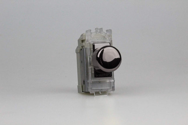 Varilight 2-Way Push-On/Off Rotary Dimmer Light Switch 40-400W (1 Grid Space) Iridium GIP400I