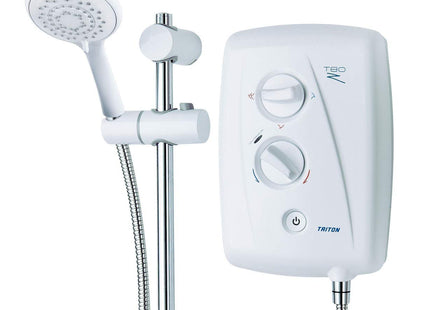 Triton T80Z Fast-Fit 7.5Kw Electric Shower White and Chrome