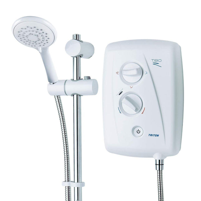 Triton T80Z Fast-Fit 7.5Kw Electric Shower White and Chrome