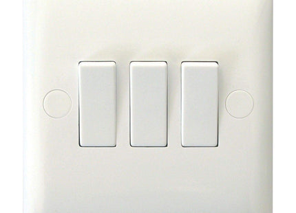 Varilight XO3W Rocker Switches 3 Gang